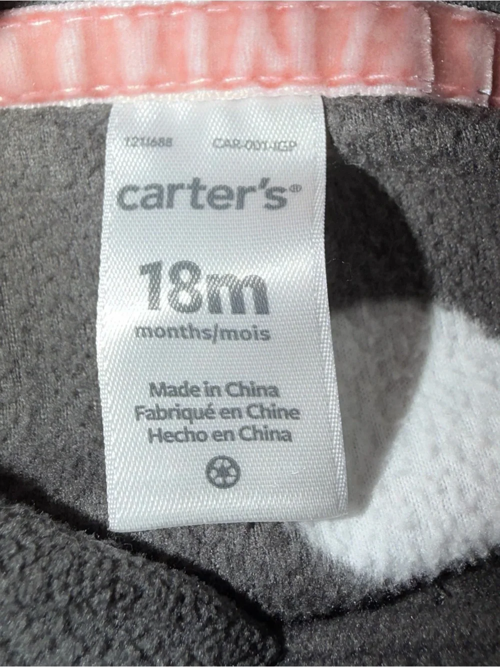 Girls toddler size 18 month coat jacket Carter's Polka Dot Hooded Pea Coat